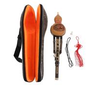 EXAOMBLE Classic Chinese Instrument Bamboo Hulusi in Key of C with Antidrop Structure and Protective Case, Comfortable to Practice and Play, for Outdoor Performance and Folk Music Beginners