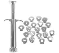 EXAOMBLE Clay Extruder Tool 3.8 Inch Artworks Squeeze Tool Kit with Stainless Steel Molds for Hobbyist Polymer Clay and Ceramic Art