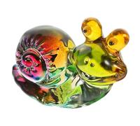 EXAOMBLE Colorful Crystal Snail Figurine Cute DIY Snail Statue for Home Office Desk Decor Lightweight Animal Sculpture Gift for Garden Bedroom Study and Special Occasions