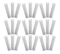 EXAOMBLE Copper Electrode Strips Silver Metal Sheets 20pcs with Easy Connection for Multimeters and Wires for Fruit Battery and Saltwater Battery Science Experiments for Classroom