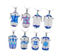 EXAOMBLE Copper Hollow Out Column Aromatherapy Pendant Necklace DIY Essential Oil Diffuser Holder with Lock Circle for Solid Perfume Alloy Easy to Wear for Women