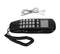 EXAOMBLE Corded Phone for Home and Office with Sound Quality, Lightweight Abs Material, Big Button Keypad, Caller Id, Suitable for Desktop and Wall Mount Use, Classic Retro Style, Black