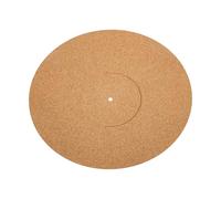 EXAOMBLE Cork Vinyl Record Protective Pad Turntable Mat with Groove Shock-absorbing Phonograph Slipmat for Stable Playback and Record Protection