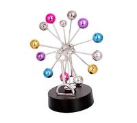 EXAOMBLE Creative Colorful Perpetual Motion Desk Decor Electromagnetic Pendulum Model Fun Household Craft for Office Engaging Physics Instrument for Learning Decoration