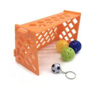 EXAOMBLE Creative Parrot Training Football Random Color and Developing Pet Mind for Adventuring 2 Sets Mini Plastic Soccer Field Stimulating Bird Materials for Birds