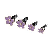 EXAOMBLE Cute Daisy Car Vent Diffuser Clips 4pcs Set Alloy Flower Aroma Ornament Air Outlet Freshener for Car Interior Decoration