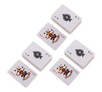 EXAOMBLE Decks Mini Playing Cards Space Saving Tiny Poker Cards 3 Set Lightweight Paper Material Portable Travel Game for Entertainment and Family Gatherings