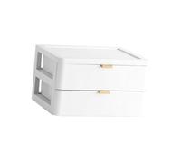 EXAOMBLE Desktop Storage Box Graduation Season Special Pp Plastic Drawer Type Organizing Box with Multi-layer Drawers, White Easy for Household Storage for Cosmetics and Daily Necessities