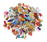 EXAOMBLE DIY Mixed Color Irregular Glass Pieces for Mosaic Tiles Crafts Vibrant Stained Glass Stones for Home Decoration and Art Projects
