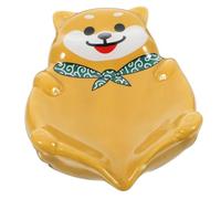EXAOMBLE Dog Soap Dish Holder with and Ceramic Bathroom for Cute Orange Cartoon Soap Container Self-draining Feature and Prevent Water Accumulation Kitchen Sink