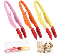 EXAOMBLE Dog Tear Comb Pet Tear Marks Brush for Cats and Dogs Removes Eye Boogers Gently PP Handle Ergonomic Grip 4.64 X 1.18 X 0.39 Inch Grooming Tool for Home and Travel Use