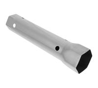 EXAOMBLE Double Ended Wrench Faucet Wrench Taps Repair Spanner Silver Convenient to Use Fits for 34mm Basin Or Kitchen Single Cool Hot Taps Professional Plumbing Tool