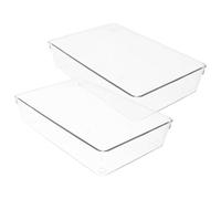 EXAOMBLE Drawer Organizer Box and Storage Organizer 2Pcs Narrow Design Plastic Sorting Storage Case with Free Combination Function for Kitchen and Bedroom Use