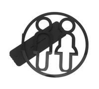 EXAOMBLE Dual-sided Acrylic Restroom Sign with Male and Female Symbols Clear Toilet Door Sign for Public and Business Use Easy to Install Unisex Bathroom Direction Indicator