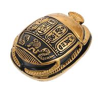 EXAOMBLE Egyptian Scarab Beetle Resin Sculpture Decorative Ornament for Home Décor Artistic Craft Ancient Symbolism Unique for Collectors and Enthusiasts