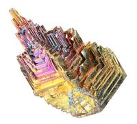 EXAOMBLE Electroplated Bismuth Crystal Specimen Decoration Unique Rainbow Mineral Ornament for Home Office Table Decor Irregular Gemstone Adorn for Stylish Living Spaces