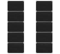 EXAOMBLE Engraving Metal Plates 10Pcs Black Aluminium Alloy 12X8Cm Rectangle with Mounting Holes for Crafting Custom Nameplates and Jewelry Tags