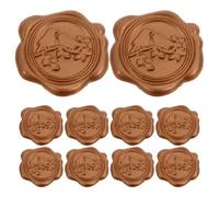 EXAOMBLE Envelope Seal Stickers Wax Seal Stickers 20Pcs Embossed Bronze Adhesive for Anniversary Invitations and Craft Projects