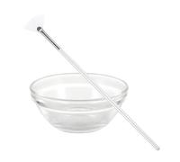 EXAOMBLE Facial Mask Applicator Tools with Nylon Bristles and Bowl for Applying Chemical Peels During At-Home Facial Care