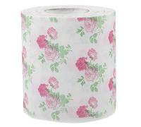 EXAOMBLE Floral Toilet Paper Roll with Rose Pattern, Wood Pulp Material, Convenient Roll Design, Space Saving Bathroom Tissue for Travel and Office Use