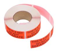 EXAOMBLE Fluorescent Red Shipping Labels 500pcs Roll High Visibility Packaging Stickers Do Not Detach Warning for Shipping and Logistics to Prevent Confusion and Misuse