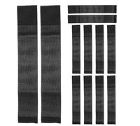 EXAOMBLE Funeral Mourning Armbands Polyester Straps 12pcs Black Adjustable Elastic for Memorial and Mourning Occasions Suitable for Football Teams and Groups