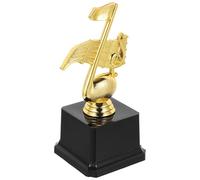 EXAOMBLE Golden Plastic Music Trophy Lightweight and Easy to Carry Singing Trophy Award for Primary School Competition and Game Reward