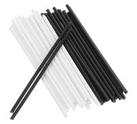 EXAOMBLE Guitar Assorted 15mm Markers 40pcs Dot Fretboard Material Abs Side Fit and Learning Tools with Black and White Colours Universal for Acoustic Electric Guitars Beginners
