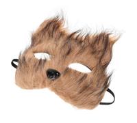EXAOMBLE Halloween Fox Half Face Mask with Artificial for Women