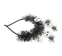 EXAOMBLE Halloween Hairband Black Felt Spider Skeleton Headband with Glitter Satin for Comfortable Fit Party Favour, Eye-catching Design for Halloween and Spooky Celebrations