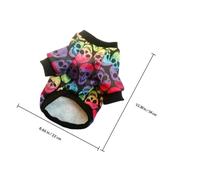 EXAOMBLE Halloween Pet Costume Skull Head Printed Dog Sweater Colorful Ghost Skull Hoodie for Small Dogs Creative Party Clothing and Halloween