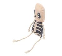 EXAOMBLE Halloween Plush Catnip Skull Shape Interactive Chew for Indoor Cats and Kittens Built in Catnip for Engaging Play and Teeth Cleaning Plush Pet Plaything