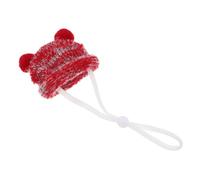 EXAOMBLE Hamster Hat Knitted Pet Cap with Adjustable Strap Unique Frog Carrot Design for Small Animals Comfortable Lightweight Handmade Costume Accessory for Guinea Pigs Lizards Reptiles