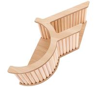 EXAOMBLE Hamster Tunnel Hideout Small Animal Hiding Hut Secure Hiding Spot Sturdy Wood Material Arch Bridge Tunnel Enhances Aesthetic Appeal of The Cage Beige for Hamsters and Small Animals