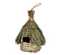 EXAOMBLE Hand Woven Bird Nesting Box for Outdoor Seagrass Woven Bird House Decoration Garden Ornaments