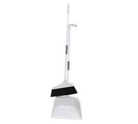 EXAOMBLE Heavy Duty Broom and Dustpan Kit with Soft Bristles Wind Stable Home Cleaning Device Lightweight Floor Sweeping Set for Indoor Use Household Tidy Maintenance