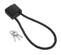 EXAOMBLE Heavy Duty Steel Wire Cable Lock with Key for Bikes, Baskets, Cabinets, and Doors, Multipurpose Use with Easy Operation, Portable and Secure Black Metal Padlock for Outdoor