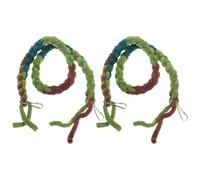 EXAOMBLE Hermit Crab Climbing Provides Shelter and Promotes Curiosity for Reptiles Made of Green Cotton Rope 2pcs for Playtime and Climbing in Terrarium Habitat Décor