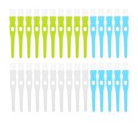 EXAOMBLE Home Small Cleaning Brush 30Pcs Plastic Compact Brush with Strong Bristles and Non-Slip Grip for Narrow Spaces and Coffee Machine Cleaning