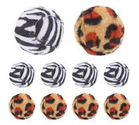 EXAOMBLE Interactive Cat Balls round Shape for for Indoor Cats and Puppies 10pcs with Knitting Cotton and Pp Material, for Exercise and Playing to Change Bad Biting Behaviour Random Color