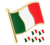 EXAOMBLE Italian Flag Brooch Pins Set Easy to Wear and Use 6pcs Made of Zinc Alloy Classic and Elegant Design for Leisure Occasions and Formal Events for Clothes