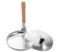 EXAOMBLE Japanese Omelette Pan Nonstick for Cooking Egg and Breakfast Skillet with Dual Functionality and Vertical Handle Design, Aluminium Body with Wooden Handle for Japanese Cuisine
