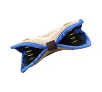 EXAOMBLE Jute Dog Bite Pillow for Training with Handles Professional Puppy Tug for Small to Medium Dogs Enhances Bite Force for Working and Attack Training for Home and School Use