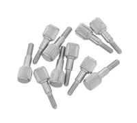 EXAOMBLE Knurled Thumb Screws M2.5x6mm 10pcs Stainless Steel Flat Knurled Thread Clamping Knobs with Enhanced Grip Design for Secure Fastening for Vernier Caliper and Measurement Tools