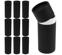 EXAOMBLE Kraft Paperboard Essential Oil Bottle Cylinder Boxes 30Ml 10Pcs with Lids Multi-Function Storage Canisters for Cosmetic and DIY Crafts