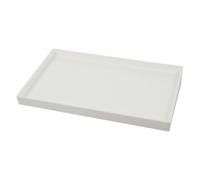 EXAOMBLE Large Rectangular Plastic Trays White Abs Material 2pcs Sturdy and Not Easy to Break, for Arranging Rhinestones in Rows for Rhinestone Craft Accessories Organizer for Art Crafts