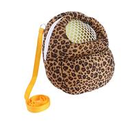 EXAOMBLE Leopard Print Pet Carrier Bag Large Hamster Travel Pouch for Outdoor Use Portable and Stylish Design for Sightseeing Camping and Trips Durable Material for Comfort Random Color