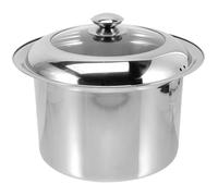 EXAOMBLE Lidded Night Urinal Bedpan Stainless Steel Easy to Clean Odour Resistant Portable Urine Pot for Home Use Suitable and Elderly