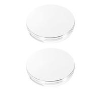 EXAOMBLE Loose Powder Case 2 Sets ABS Flip-top Empty Cosmetic Containers with Elastic Mesh and Puff for Travel and Female Friends Daily Makeup