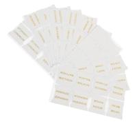 EXAOMBLE Luxury White Leather Bible Study Tabs 80Pcs 66 Printed + 14 Blank Gold Foil Index Labels for Bible Page Marking and Study